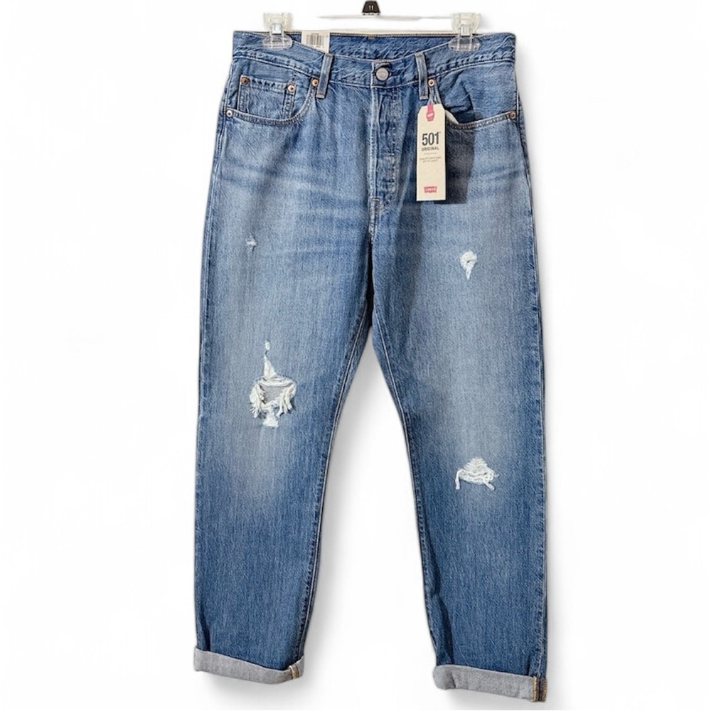 Levi's 501 Original Women's High Rise Straight Leg Button Fly Denim Jeans 29x30